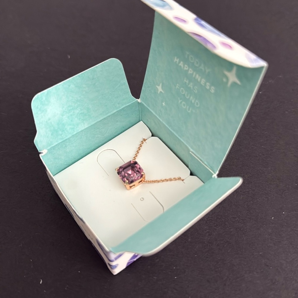 Origami Owl Think Goodness Rose Gold Iris Imperial pendant Necklace 18-20” - Picture 2 of 5